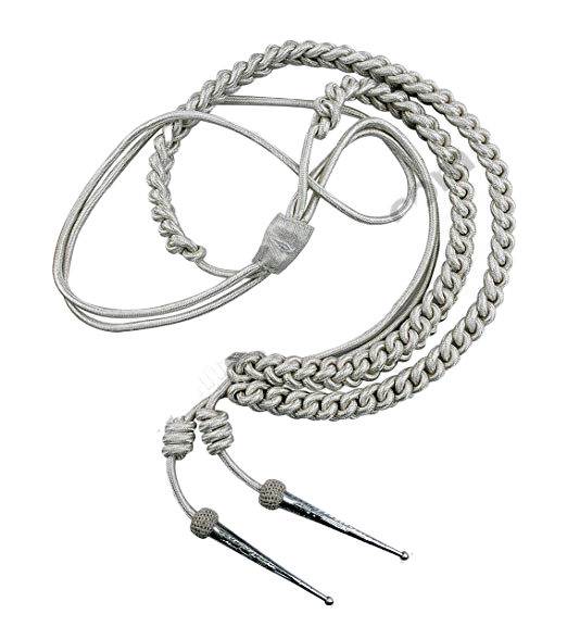 Offiziersschnurr, silber