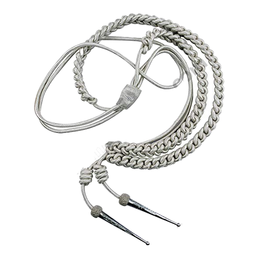 Offiziersschnur, silber