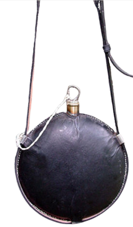 Feldflasche US und CS mit Lederhülle