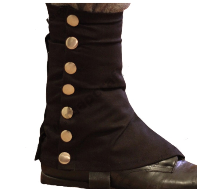 Napoleonische Gamaschen, halbhoch mit Messing Knöpfe