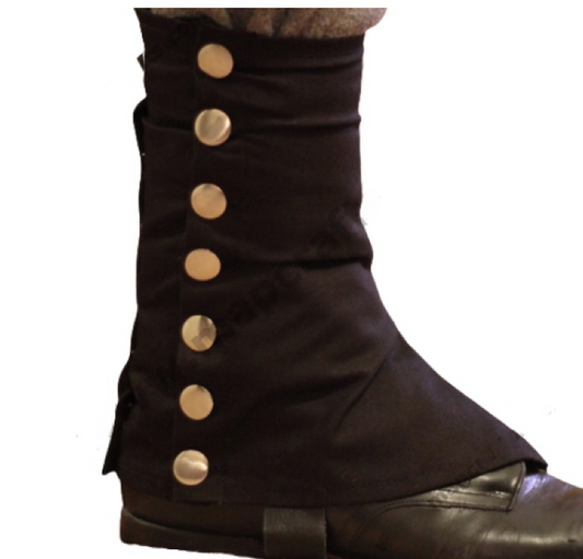 Napoleonische Gamaschen, halbhoch mit Messing Knöpfe