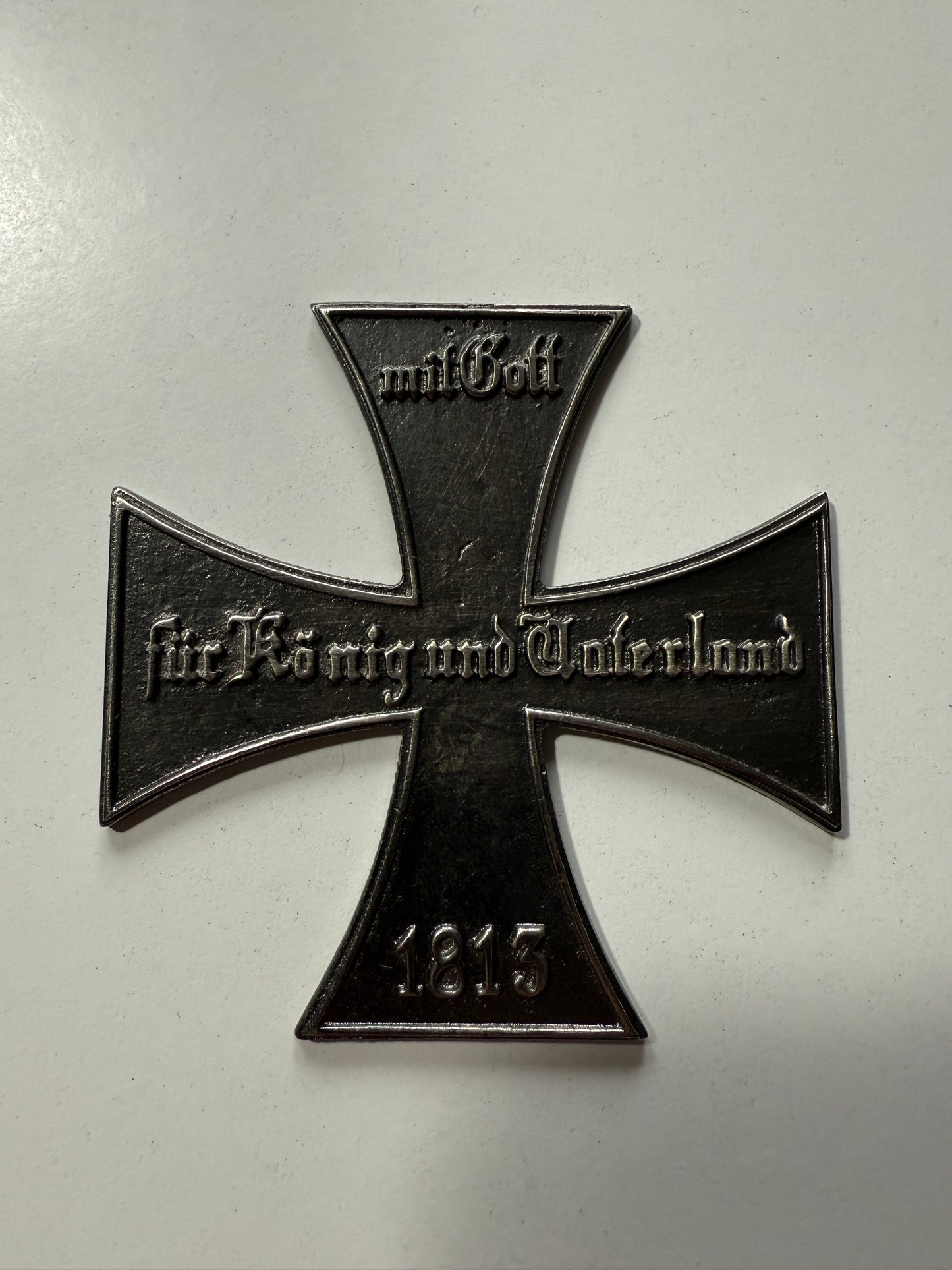 Landwehr - Kreuz 1813, Voll-Messing