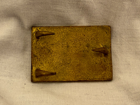 CS-Koppelschloß - CSA Belt plate rechteckig, Vollmessing