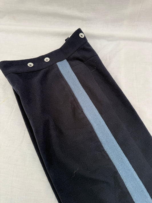 US Uniformhose dunkelblau, mit Waffenfarbe Infanterie-Blau