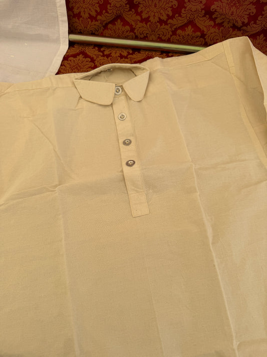 ACW Hemd, halbgeknöpft, 4 Knöpfe, runder Kragen, 100% Baumwolle