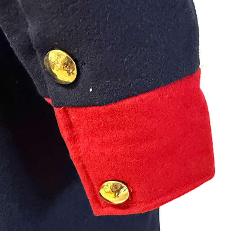 Litewka aus blauer Wolle, Kragen und Manchetten nach Regiment