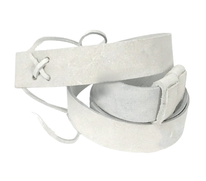 Gewehrriemen für Musketen aus Buff Leder, Weiß