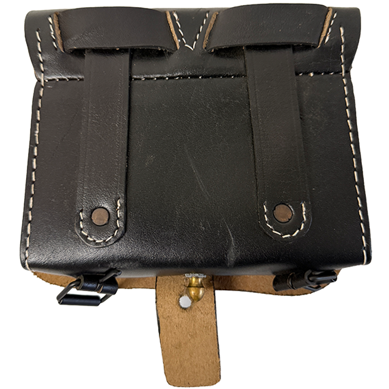 Patronentasche, Leder schwarz, ohne Riemen