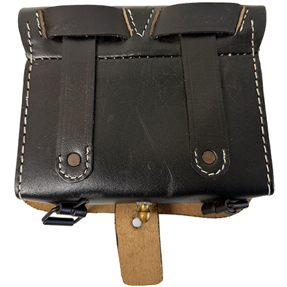 Patronentasche, Leder schwarz, ohne Riemen