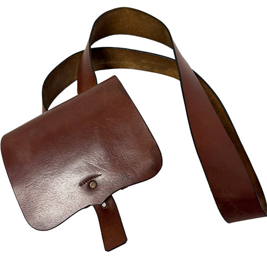 Civil War Patronentasche mit Lederriemen, Braun, gebraucht