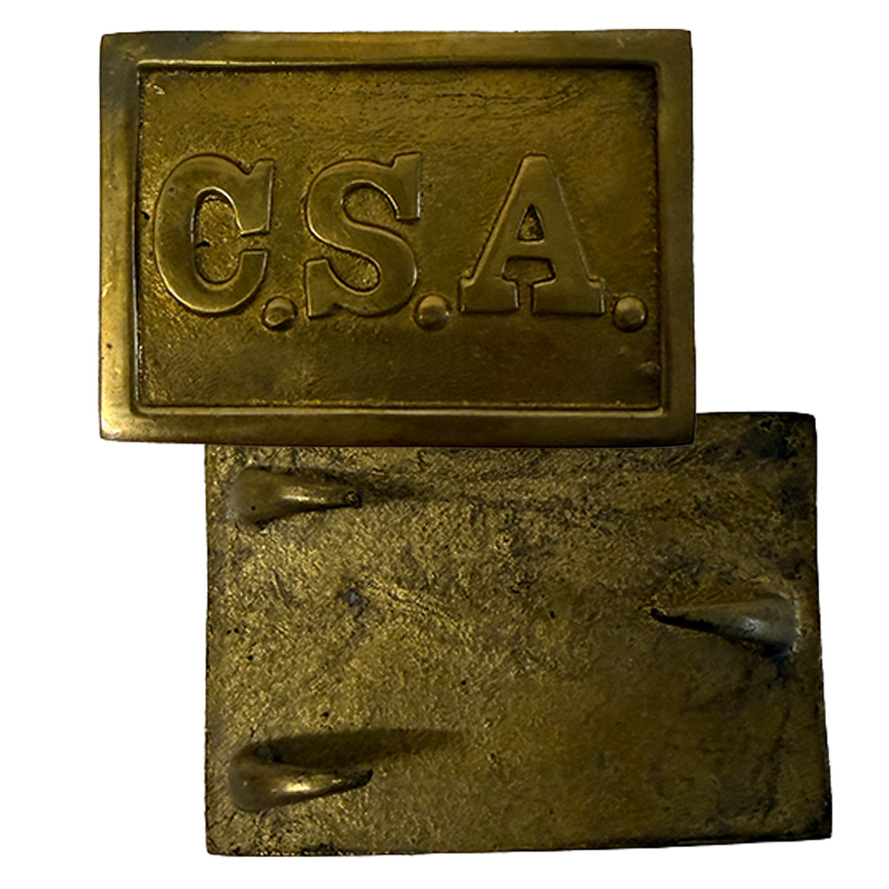 CSA-Koppelschließe - rechteckig, Vollmessing