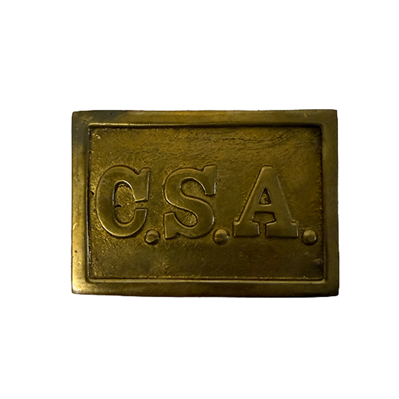 CSA-Koppelschließe - rechteckig, Vollmessing