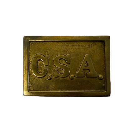 CSA-Koppelschließe - rechteckig, Vollmessing