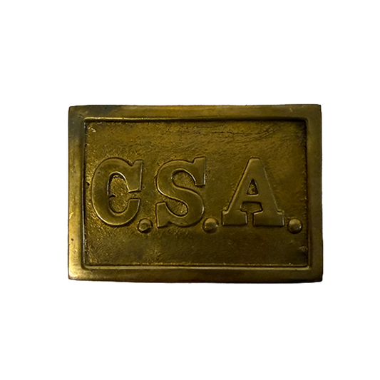 CSA-Koppelschließe - rechteckig, Vollmessing