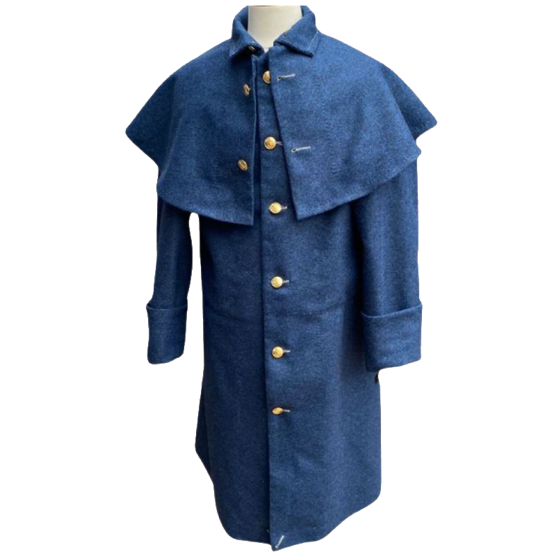 Import English Army Overcoat - Blaues Wolltuch
