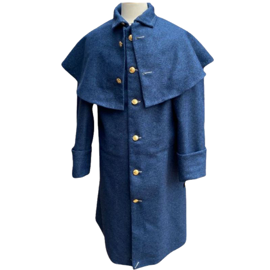 Import English Army Overcoat - Blaues Wolltuch