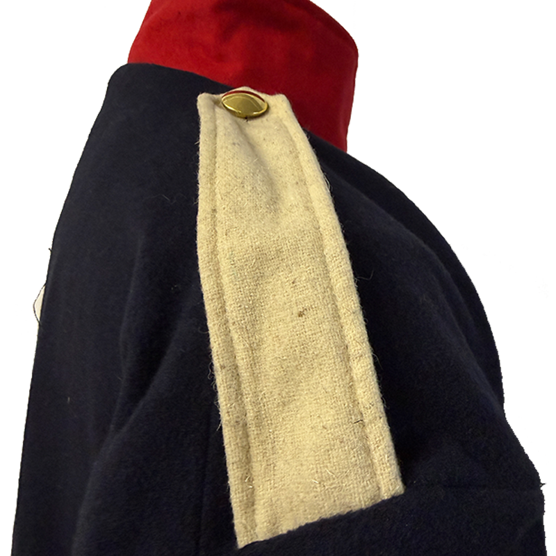 Litewka aus blauer Wolle, Kragen und Manchetten nach Regiment