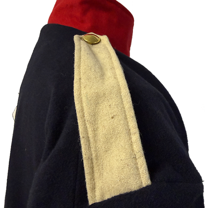 Litewka aus blauer Wolle, Kragen und Manchetten nach Regiment