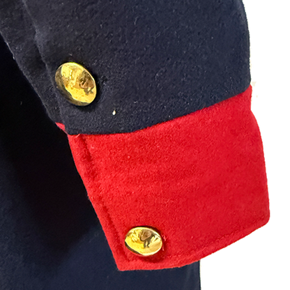 Litewka aus blauer Wolle, Kragen und Manchetten nach Regiment