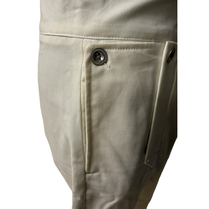 Napoleonische Hose mit Latz – weiße, schwere Baumwolle