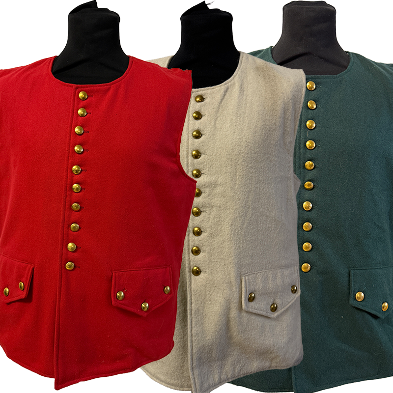 Napoleonische Weste in verschiedenen Farben