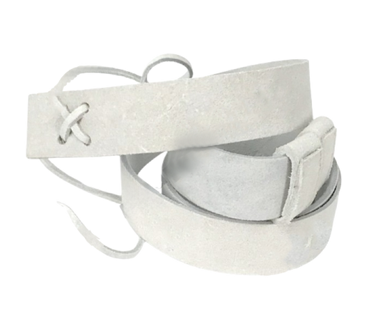 Gewehrriemen für Musketen aus Buff Leder, Weiß