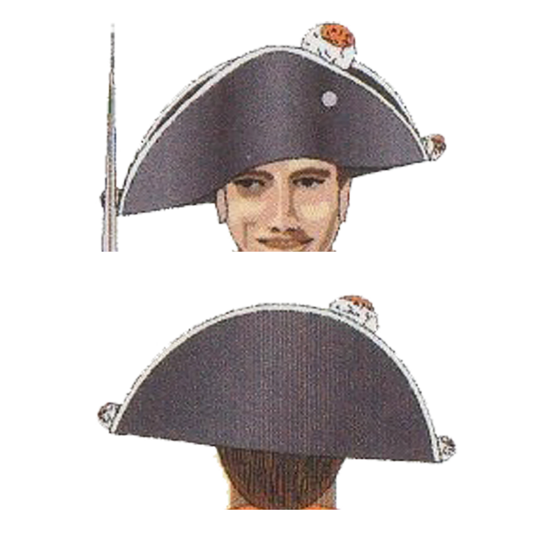 Preussischer Zweispitz mit Pompom und Quasten