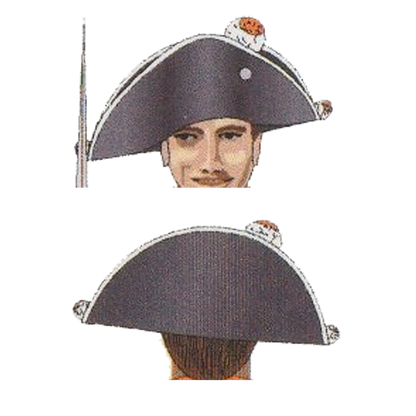 Preussischer Zweispitz mit Pompom und Quasten